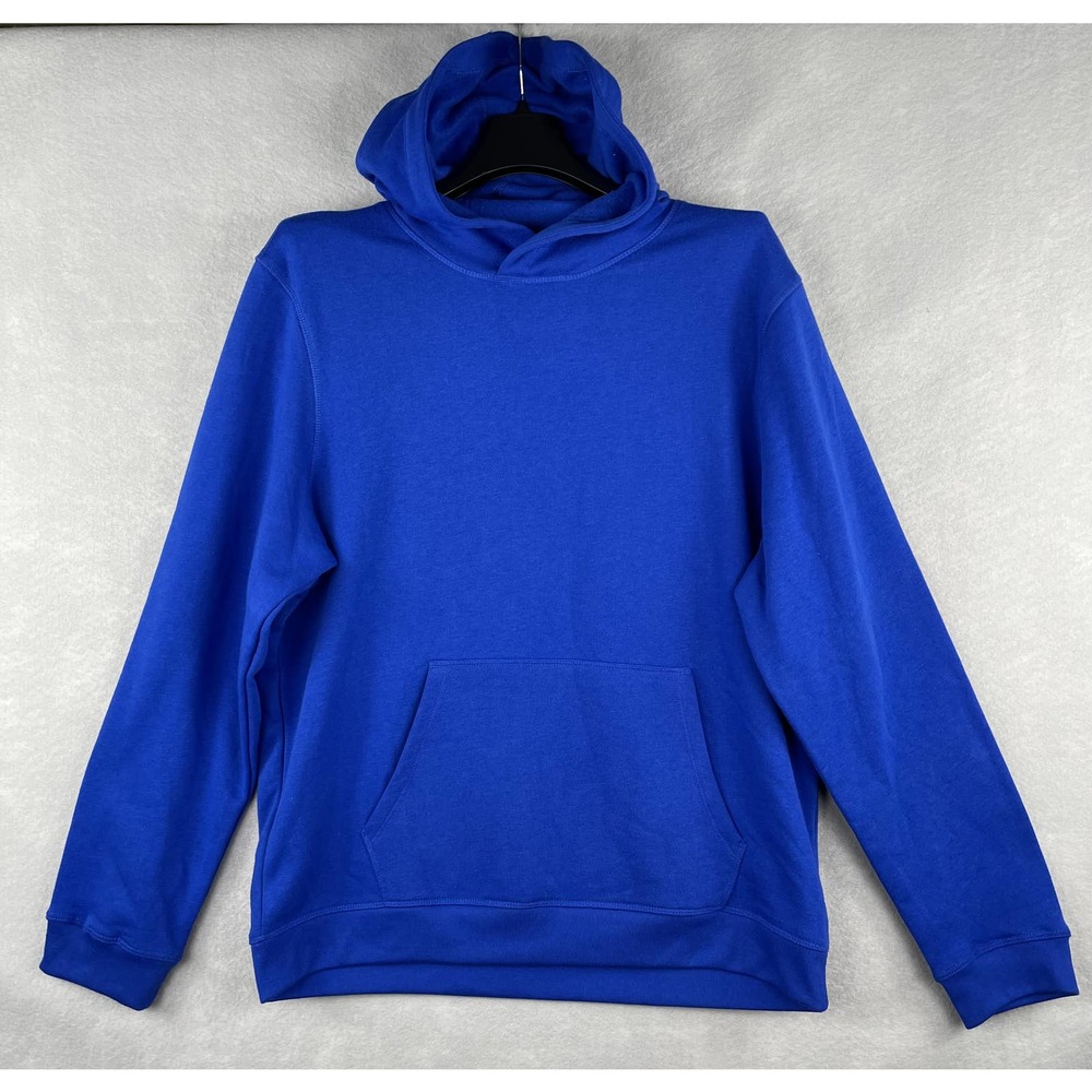 ID Ideology Men's Large Fleece Hoodie Front Pouch Pocket Ribbed Knit Trim NEW
